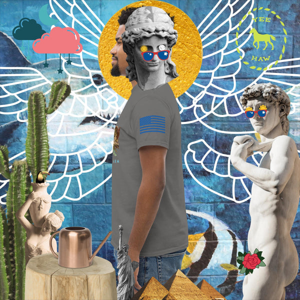 sovereignarm.com The Creation of adam v1.1 solar light Men's classic tee