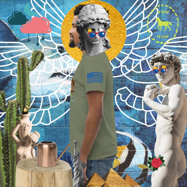 sovereignarm.com The Creation of adam v1.1 solar light Men's classic tee