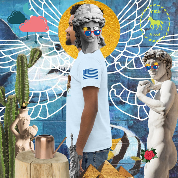 sovereignarm.com The Creation of adam v1.1 solar light Men's classic tee