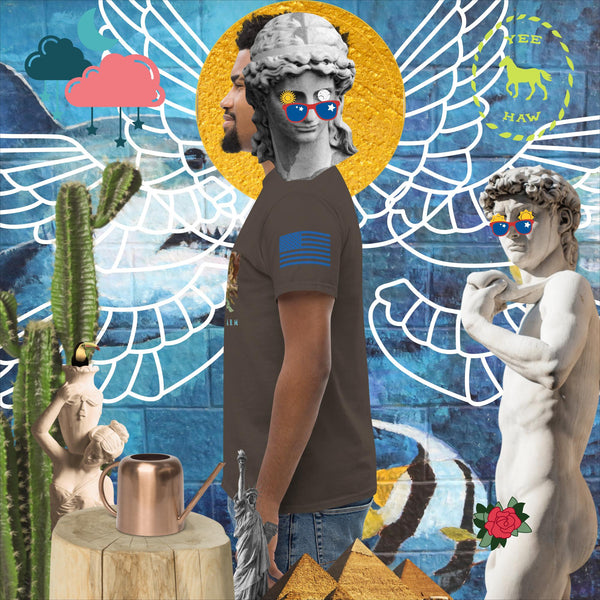 sovereignarm.com The Creation of adam v1.1 solar light Men's classic tee