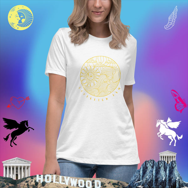 sovereignarm.com White / S Solar Wave Yin Yang Women's Relaxed T-Shirt