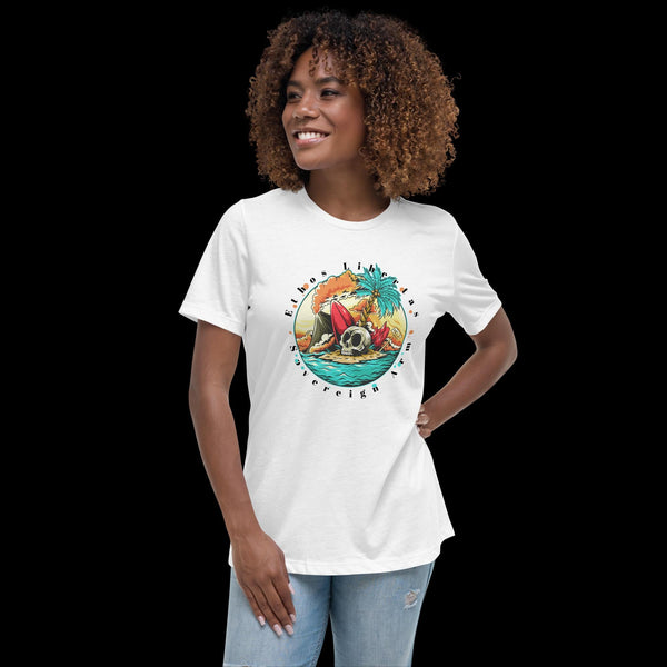 sovereignarm.com White / S Surf Art V1.0 Women's Relaxed T-Shirt