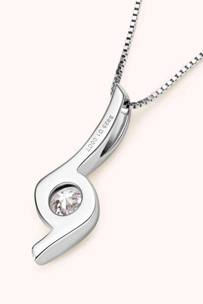 Trendsi Eros and Psyche Valentines 1 Carat Moissanite 925 Sterling Silver Necklace