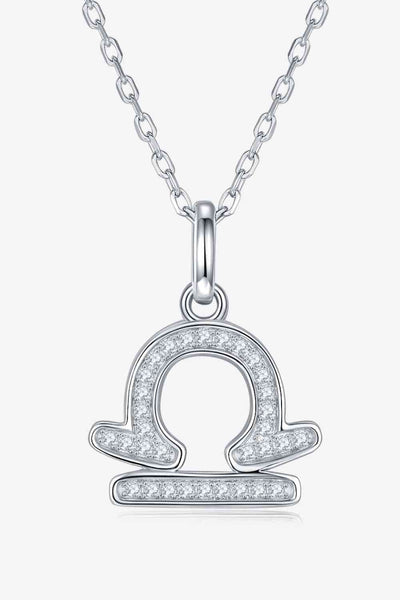 Trendsi Eros and Psyche Valentines Libra / One Size Moissanite Constellation Pendant Necklace