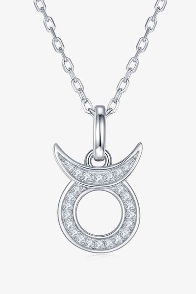 Trendsi Eros and Psyche Valentines Taurus / One Size Moissanite Constellation Pendant Necklace