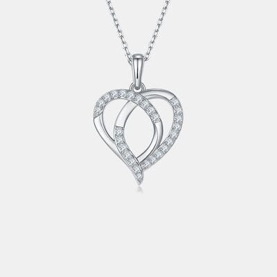 Trendsi Moissanite 925 Sterling Silver Heart Shape Necklace