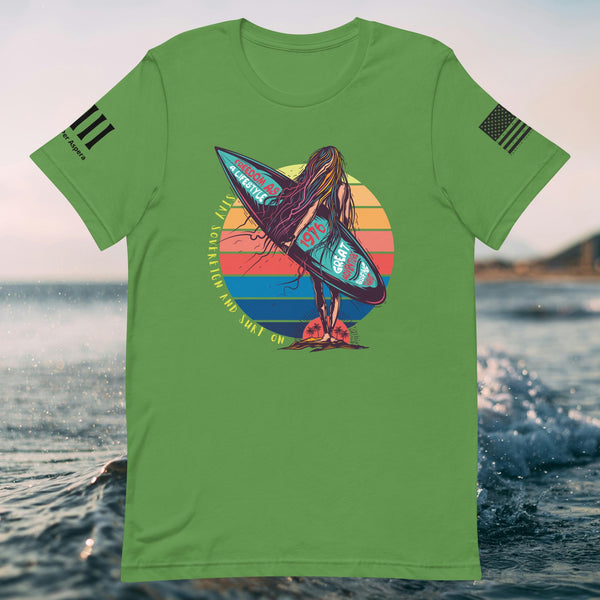 Stay Sovereign and Surf On Unisex t-shirt
