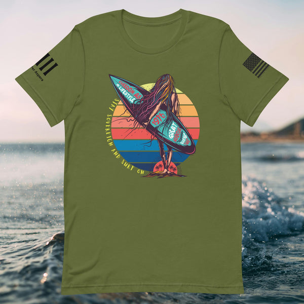 Stay Sovereign and Surf On Unisex t-shirt