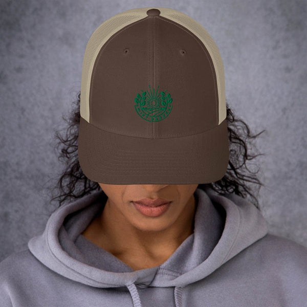 sovereignarm.com Brown/ Khaki Swift Harvest Sun Shine | Green Print Trucker Cap