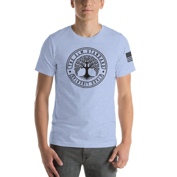 sovereignarm.com Heather Blue / S Elm Standard Ethos Libertas Short-Sleeve Unisex T-Shirt