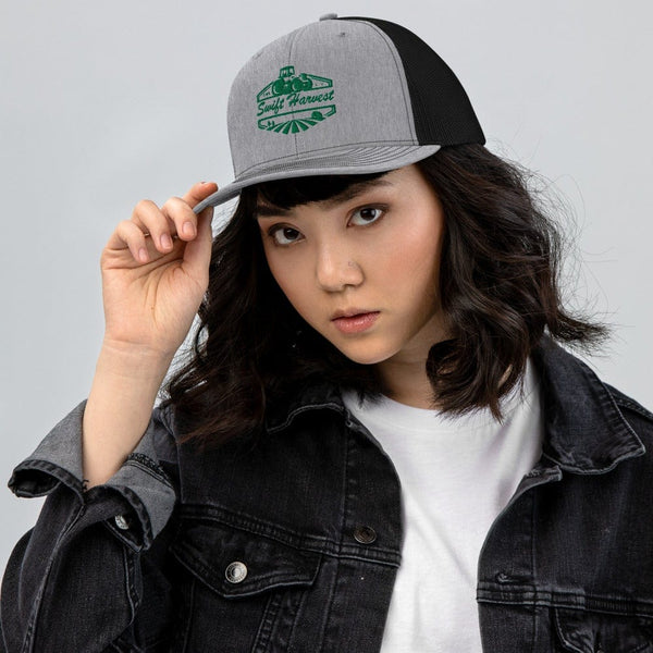 sovereignarm.com Heather Grey / Black Swift Harvest Tractor | Green Print Trucker Cap