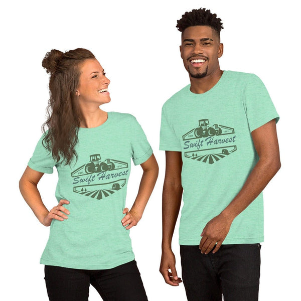 sovereignarm.com Heather Mint / S Swift Harvest Tractor Short-Sleeve Unisex T-Shirt