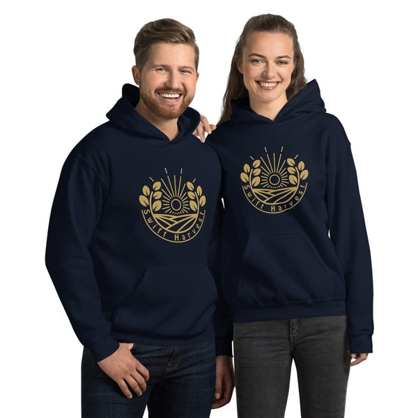 sovereignarm.com Hoodie Navy / S Swift Harvest, Sun Shine | Gold Print Unisex Hoodie