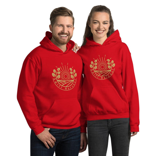 sovereignarm.com Hoodie Red / S Swift Harvest, Sun Shine | Gold Print Unisex Hoodie