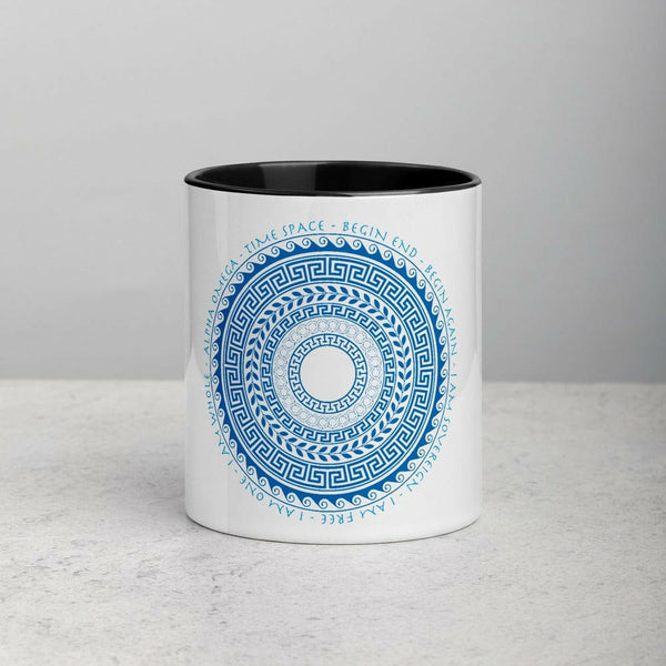 sovereignarm.com Merchandise Black Ancient Cycles of Space and Time Mug with Color Inside