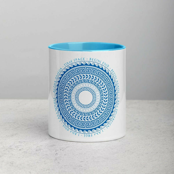 sovereignarm.com Merchandise Blue Ancient Cycles of Space and Time Mug with Color Inside