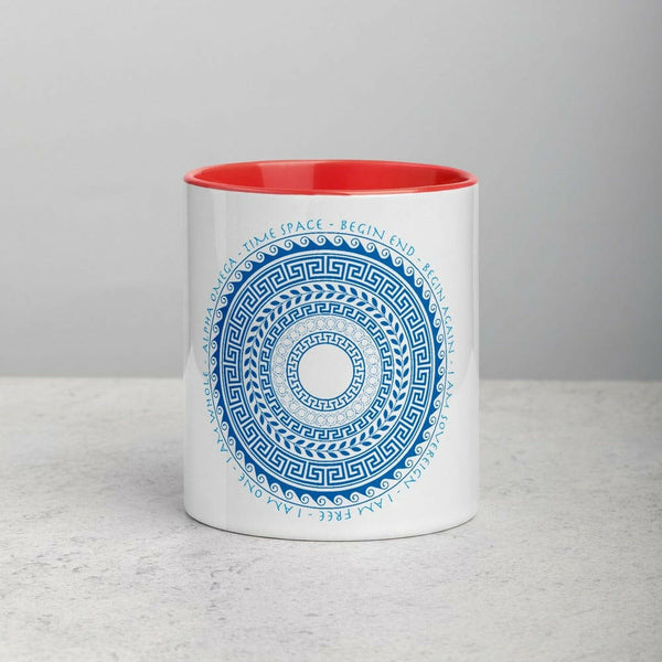 sovereignarm.com Merchandise Red Ancient Cycles of Space and Time Mug with Color Inside