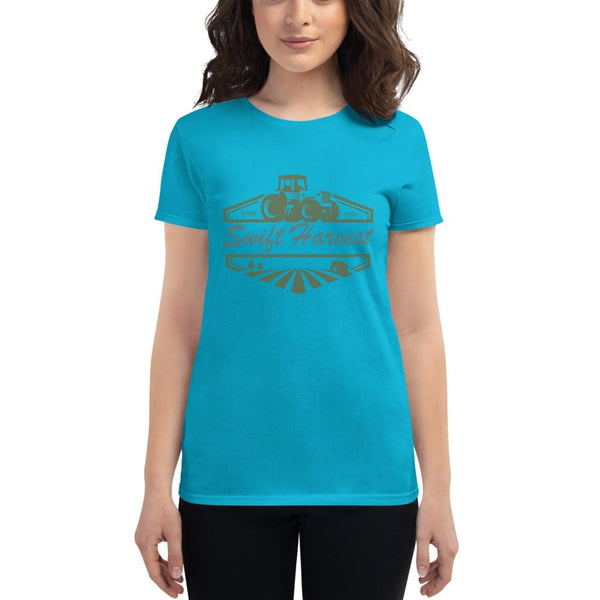 sovereignarm.com t-shirt Caribbean Blue / S Swift Harvest, Tractor | Green Women's short sleeve t-shirt