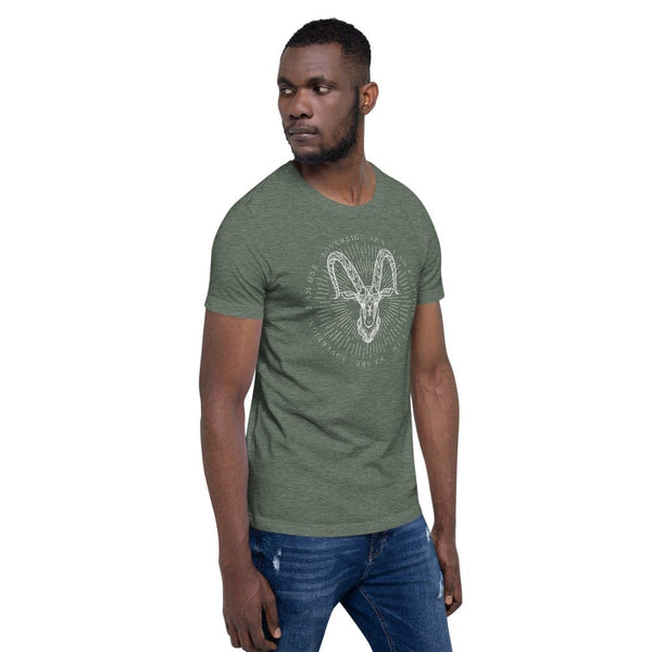sovereignarm.com t-shirt Zodiac Capricorn, I am | White Print Short-Sleeve Unisex T-Shirt