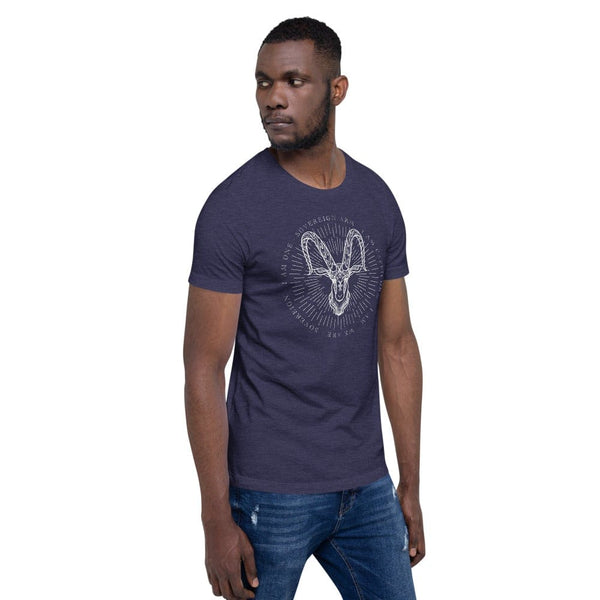 sovereignarm.com t-shirt Zodiac Capricorn, I am | White Print Short-Sleeve Unisex T-Shirt