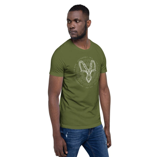 sovereignarm.com t-shirt Zodiac Capricorn, I am | White Print Short-Sleeve Unisex T-Shirt