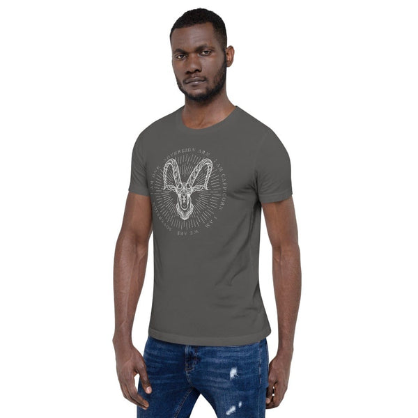 sovereignarm.com t-shirt Zodiac Capricorn, I am | White Print Short-Sleeve Unisex T-Shirt
