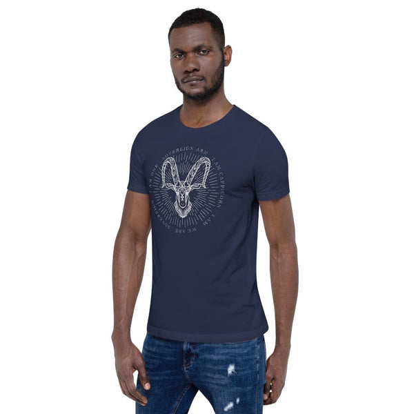 sovereignarm.com t-shirt Zodiac Capricorn, I am | White Print Short-Sleeve Unisex T-Shirt