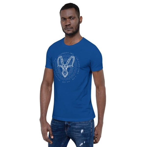 sovereignarm.com t-shirt Zodiac Capricorn, I am | White Print Short-Sleeve Unisex T-Shirt