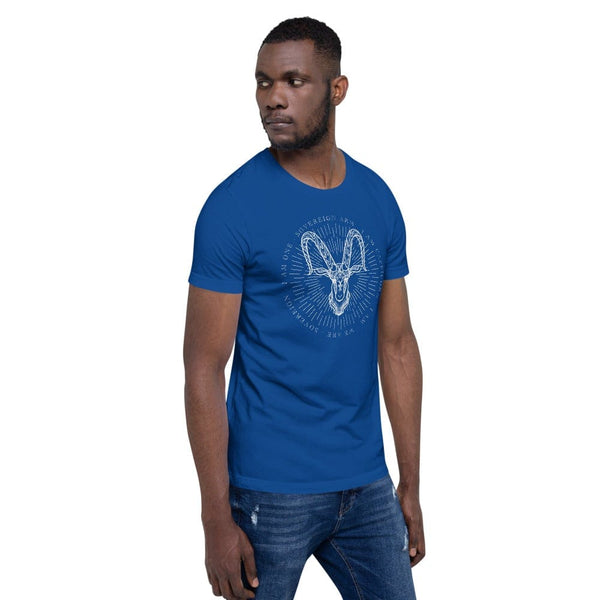 sovereignarm.com t-shirt Zodiac Capricorn, I am | White Print Short-Sleeve Unisex T-Shirt