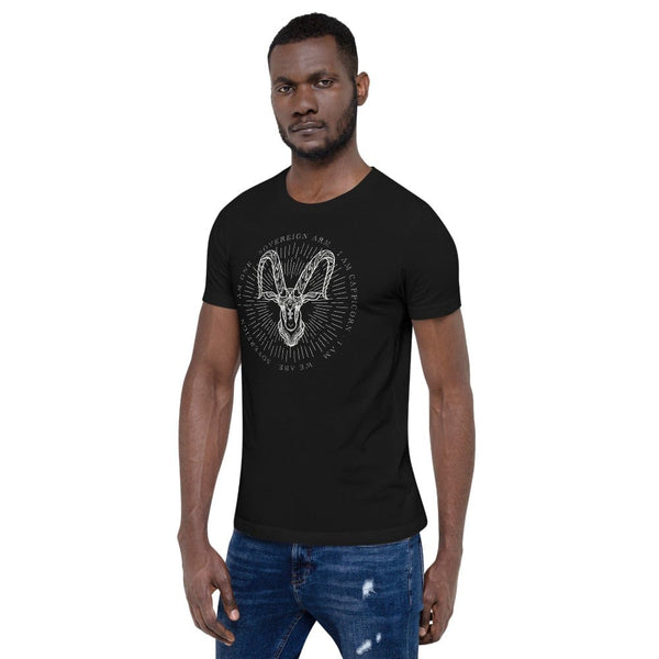 sovereignarm.com t-shirt Zodiac Capricorn, I am | White Print Short-Sleeve Unisex T-Shirt