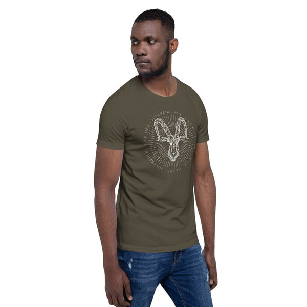 sovereignarm.com t-shirt Zodiac Capricorn, I am | White Print Short-Sleeve Unisex T-Shirt