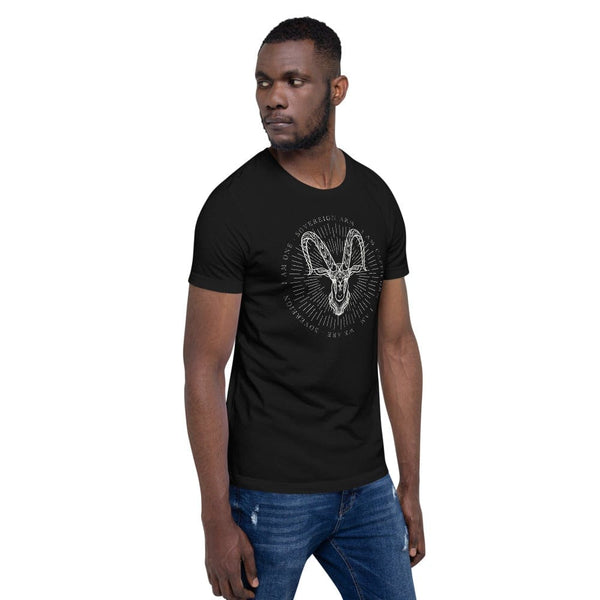 sovereignarm.com t-shirt Zodiac Capricorn, I am | White Print Short-Sleeve Unisex T-Shirt