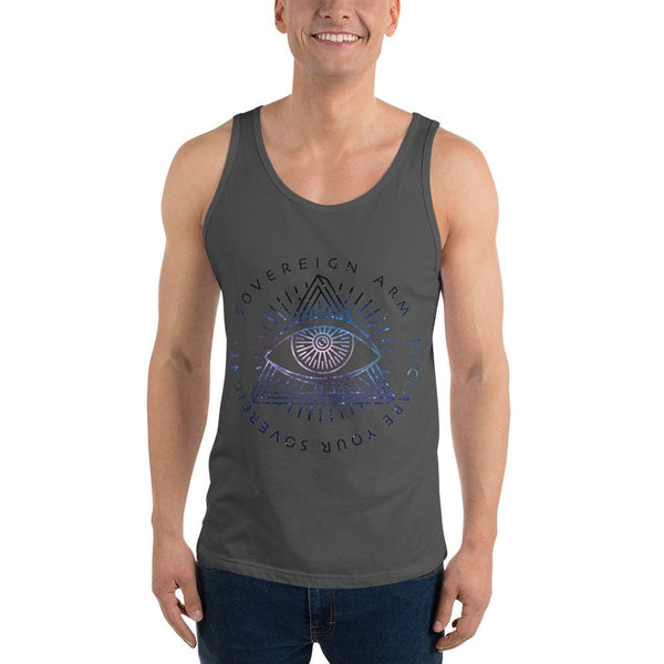 sovereignarm.com Tank top Asphalt / XS Third Eye, Declare Your Sovereignty | Space Print Unisex Tank Top