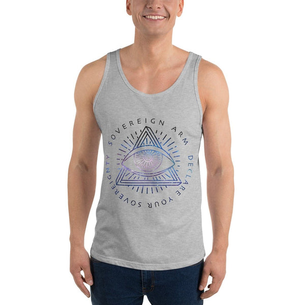 sovereignarm.com Tank top Athletic Heather / XS Third Eye, Declare Your Sovereignty | Space Print Unisex Tank Top
