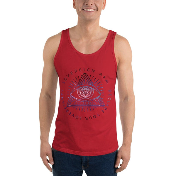 sovereignarm.com Tank top Red / XS Third Eye, Declare Your Sovereignty | Space Print Unisex Tank Top