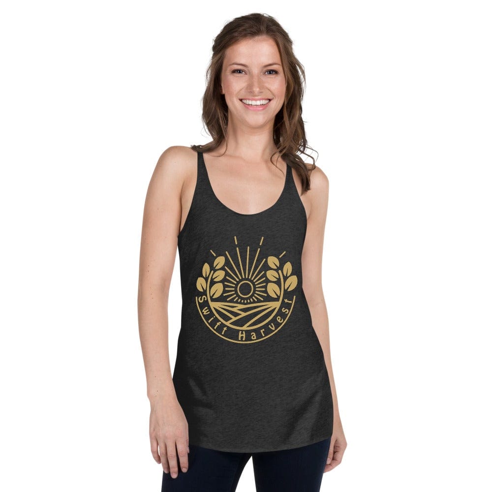 sovereignarm.com Vintage Black / XS Swift Harvest Sun Shine Gold Women's Racerback Tank