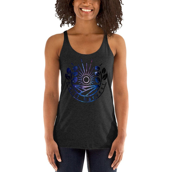 sovereignarm.com Vintage Black / XS Swift Harvest Sun Shine Space Women's Racerback Tank