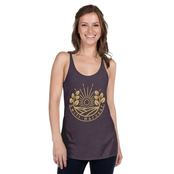sovereignarm.com Vintage Purple / XS Swift Harvest Sun Shine Gold Women's Racerback Tank