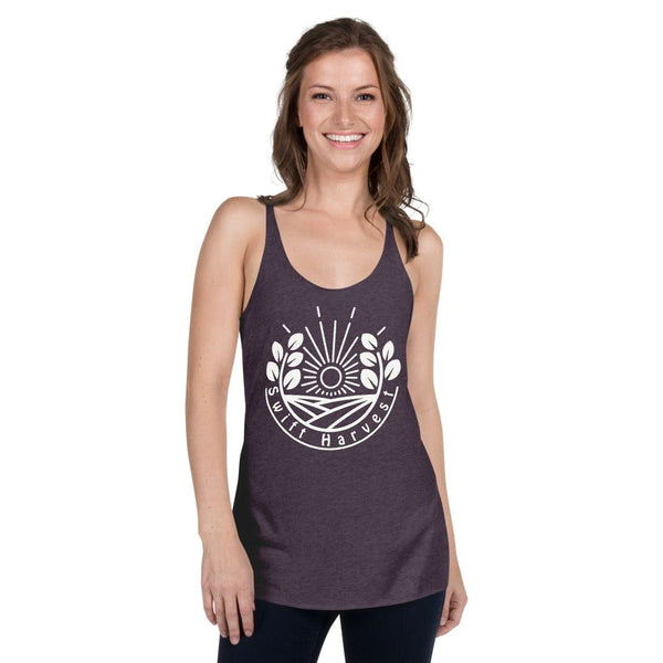 sovereignarm.com Vintage Purple / XS Swift Harvest Sun Shine White Women's Racerback Tank