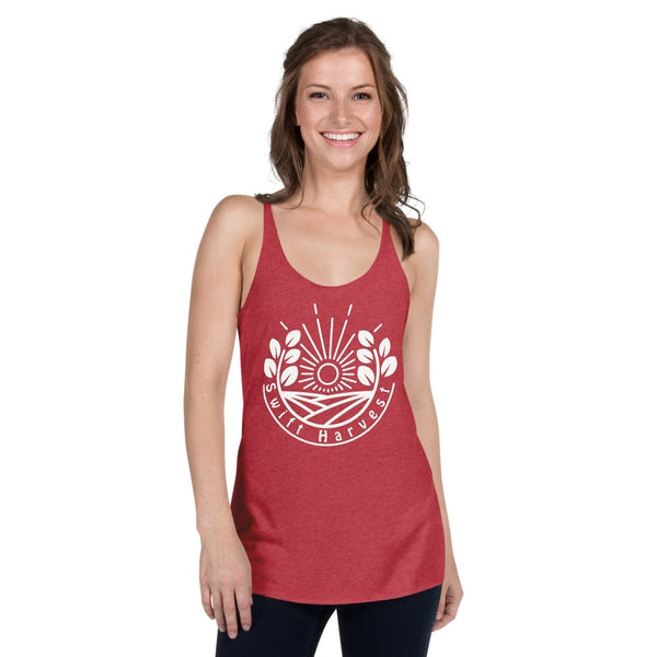 sovereignarm.com Vintage Red / XS Swift Harvest Sun Shine White Women's Racerback Tank