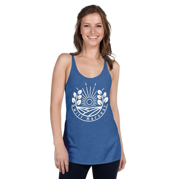 sovereignarm.com Vintage Royal / XS Swift Harvest Sun Shine White Women's Racerback Tank