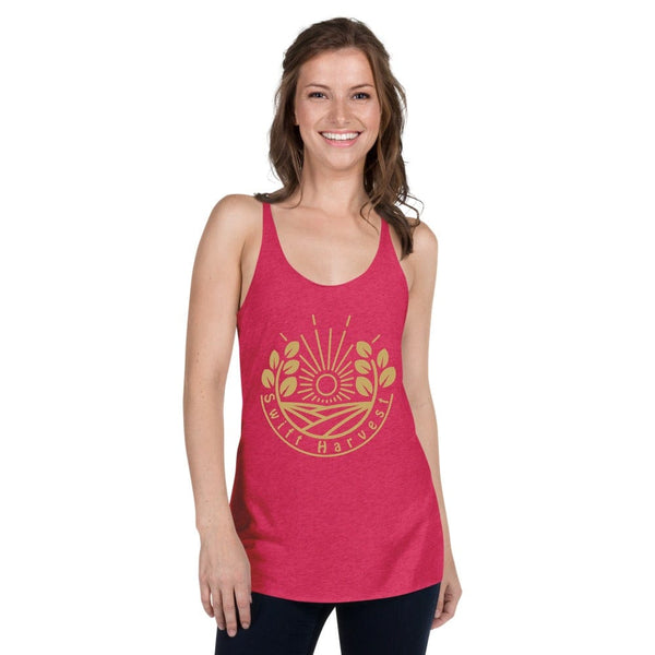 sovereignarm.com Vintage Shocking Pink / XS Swift Harvest Sun Shine Gold Women's Racerback Tank
