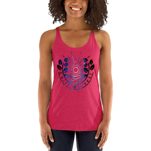 sovereignarm.com Vintage Shocking Pink / XS Swift Harvest Sun Shine Space Women's Racerback Tank