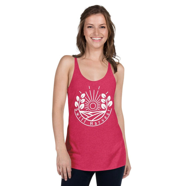 sovereignarm.com Vintage Shocking Pink / XS Swift Harvest Sun Shine White Women's Racerback Tank