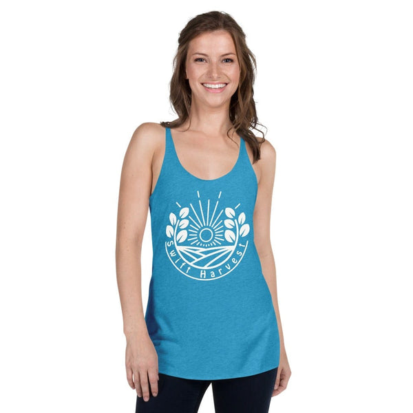 sovereignarm.com Vintage Turquoise / XS Swift Harvest Sun Shine White Women's Racerback Tank