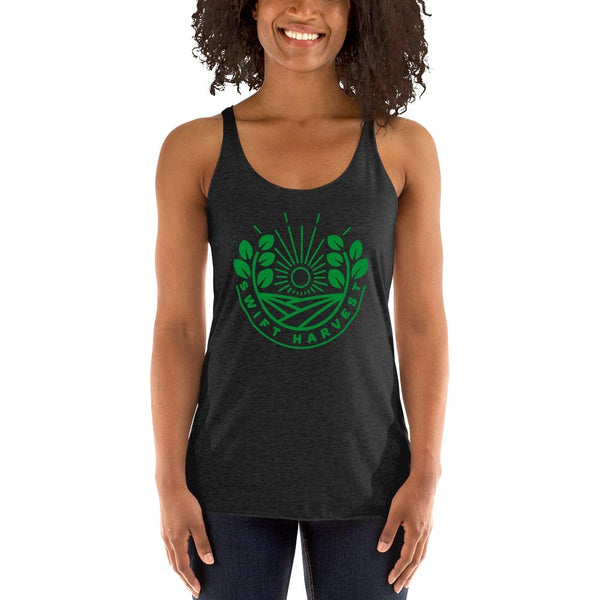 sovereignarm.com Womans Racerback Vintage Black / XS Swift Harvest Sun Shine Green Women's Racerback Tank