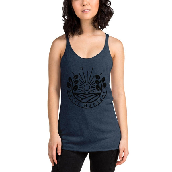 sovereignarm.com Womans Racerback Vintage Navy / XS Swift Harvest, Sun Shine | Black Print Women's Racerback Tank