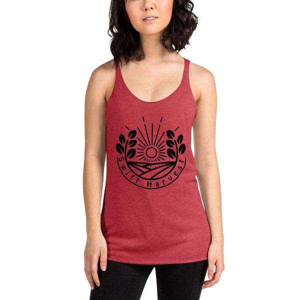 sovereignarm.com Womans Racerback Vintage Red / XS Swift Harvest, Sun Shine | Black Print Women's Racerback Tank
