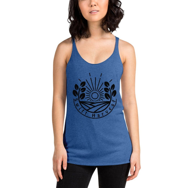 sovereignarm.com Womans Racerback Vintage Royal / XS Swift Harvest, Sun Shine | Black Print Women's Racerback Tank