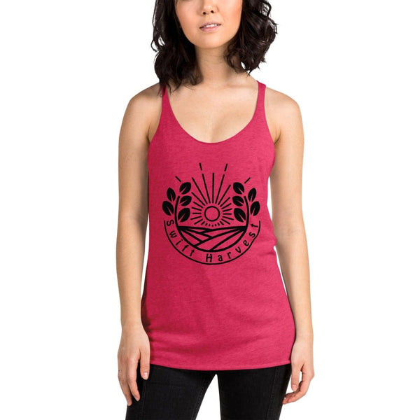 sovereignarm.com Womans Racerback Vintage Shocking Pink / XS Swift Harvest, Sun Shine | Black Print Women's Racerback Tank